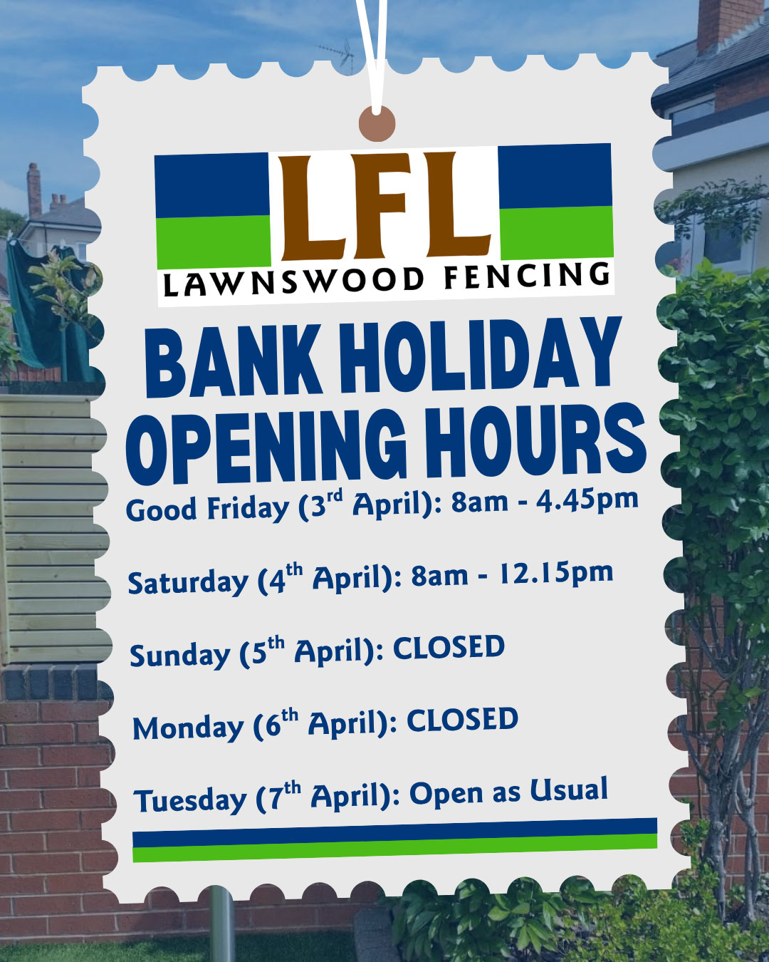Easter Bank Holiday Opening Hours